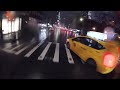 Taxi Cuts Off Cyclist In Rain Manhattan Biking NYC Pov