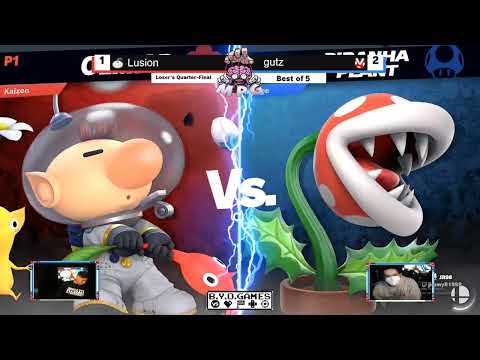 BYOG #34 | Lusion (Olimar) Vs. gutz (Piranha Plant, Greninja) | Top 8 Losers Quarter-Final