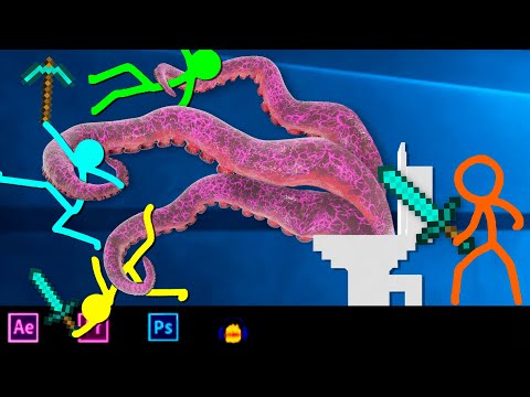Stickman VS Minecraft Animation / Toilet Chronicles Challenge - Animation Vs Minecraft Stick Man