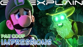 NEW Luigi's Mansion 3 Gameplay (Power Sawing, Indiana Luigi, Ghost Gardener, Co-Op & More! - PAX)