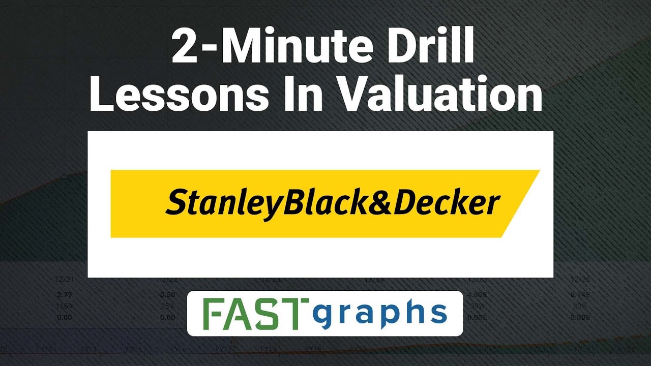 Lessons In Valuation:  2 Minute Drill - Stanley Black & Decker Inc (SWK) | FAST Graphs
