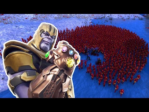 UEBS - 50 THANOS VS 10000 IRON MAN  | Jurassic On Tube