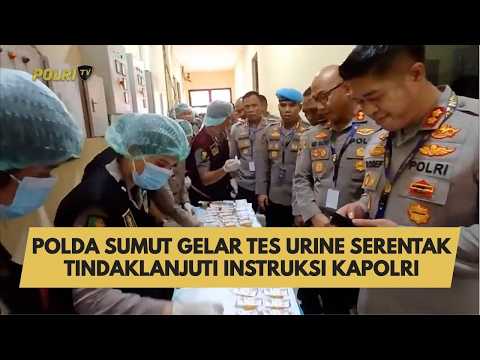 POLDA SUMUT GELAR TES URINE SERENTAK TINDAKLANJUTI INSTRUKSI KAPOLRI