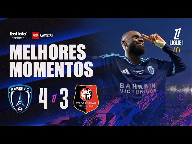 PARIS FC X RENNES: Hat-trick e golaço de bicicleta! Melhores momentos da Ligue 1 | CNN ESPORTES