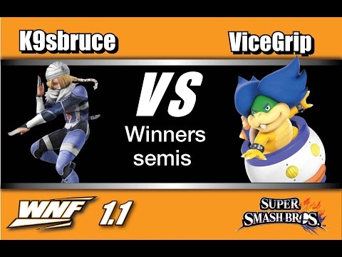 WNF 1.1 - K9sBruce (Sheik) Vs. ViceGrip (Ludwig) Winners Semi - Smash Wii U