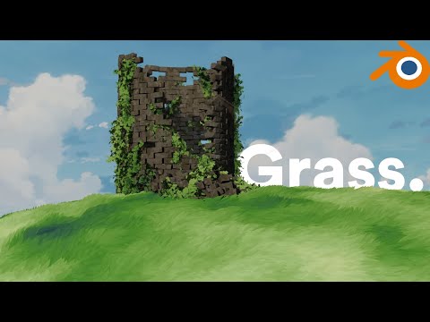 Ghibli style grass with Blender's Geometry nodes (4.5+)