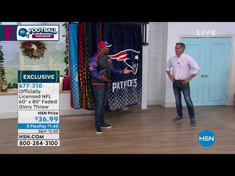 Officially Licensed NFL 60" x 80" Faded Glory Throw