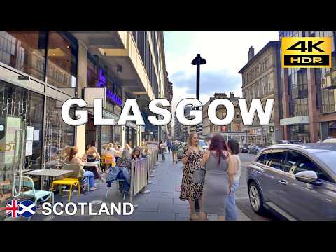 Glasgow – Walking 1.5 Hours Through the City Centre | Scotland 🏴󠁧󠁢󠁳󠁣󠁴󠁿🇬🇧 Aug 2025 [4K HDR]
