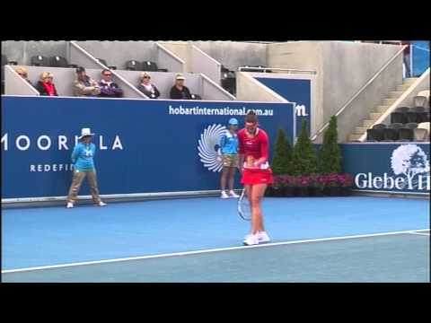 Lucie HRADECKA vs Shahar PEER Moorilla Hobart International 2012
