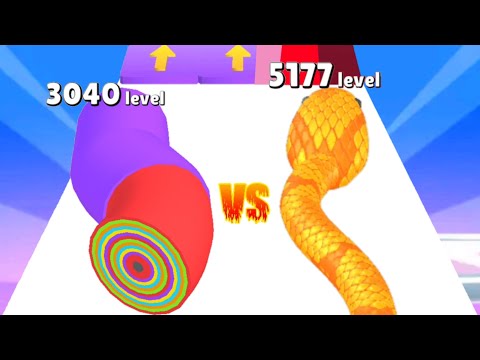 Layer Runner VS Snake Colors 3D - ASMR Gameplay (Max Level) Mobile Games