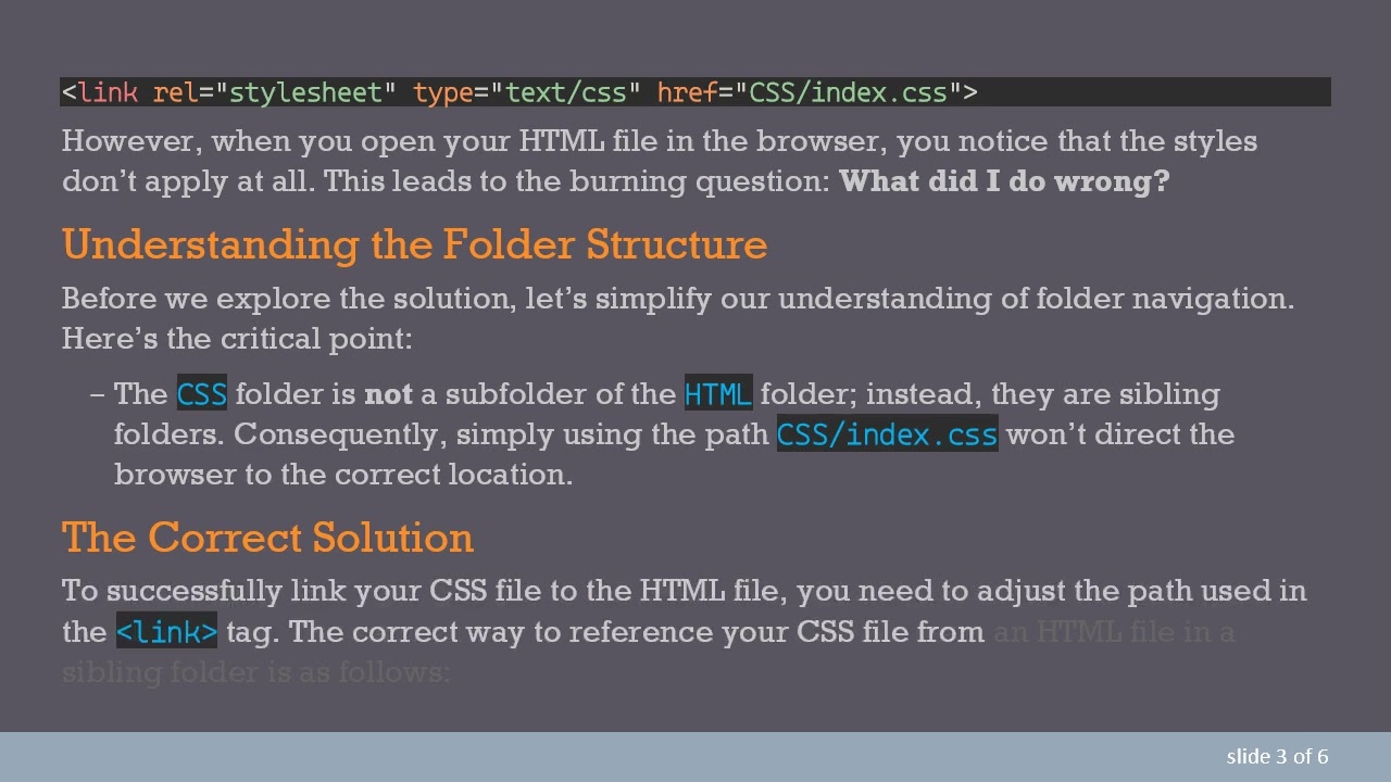 Linking CSS Files to HTML/PHP in Different Folders