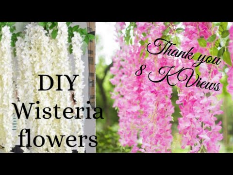 DIY | Room Decor idea | DIY Wisteria flower making. flower making with tissue paper and crepe paper.