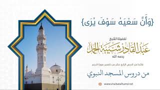 صورة 202 {وَأَنَّ سَعْيَهُ سَوْفَ يُرَى} – الشيخ عبدالقادر شيبة الحمد رحمه الله