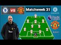 Chelsea vs Manchester United Line Up 4-2-3-1 With Maguire Matchweek 31 Premier League 2023/2024