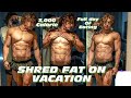 3,000 CALORIE FULL DAY OF EATING | SHRED FAT ON VACATION