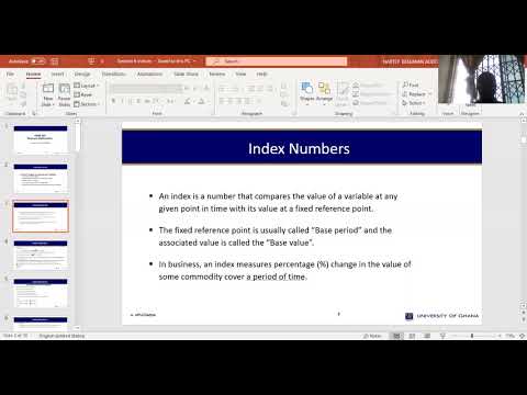 UGBS 202 INDEX NUMBERS