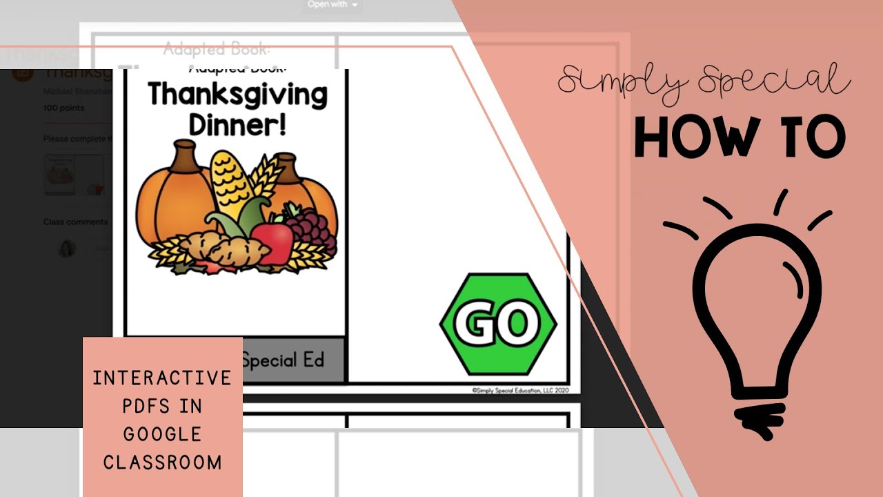 How to Use Interactive PDFs in Google Classroom - Simply Special Ed