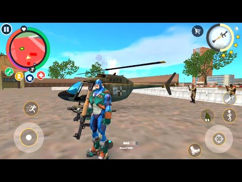 Rope hero vice town update game | Military base army helicopter fight | Games on ios new gameplay