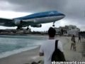 Airplane flying over beach to Airport!!!MUST SEE ...