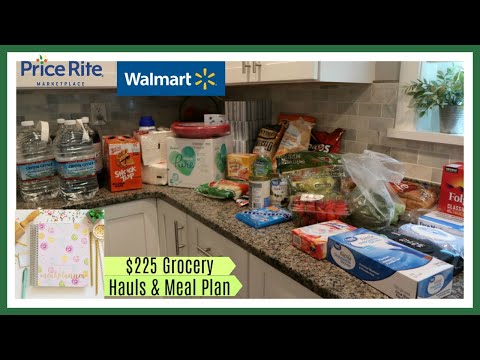 $225 Grocery Hauls Wal-Mart & Price Rite w/ Meal Plan