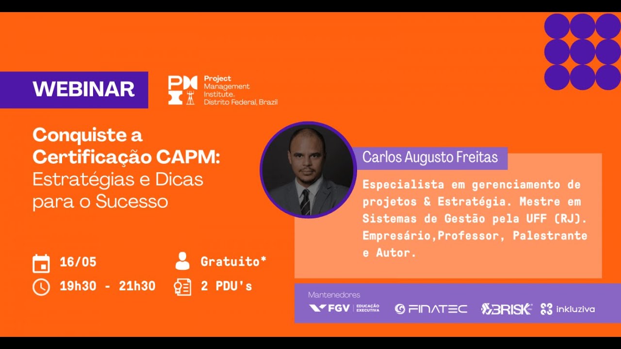 Webinar | Conquiste a Certificação CAPM: Estratégias e Dicas para o Sucesso