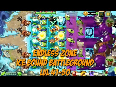 Plants vs Zombies 2 - Frostbite Caves | Endless Zone All Max Level Plants Test Level 41 - 50