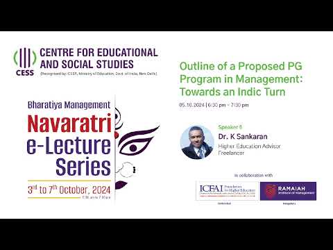 Outline of a Proposed PG Program in Management: Towards an Indic Turn