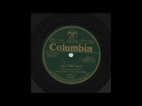 Sam Lanin - Solo y Muy Triste - Columbia 3287-X