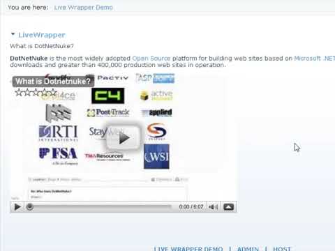 Live Wrapper - Getting Started | DotNetNuke Module | Mandeeps.com