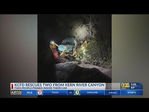 Kern County fire crews rescue 2 from a crash off Hwy 178