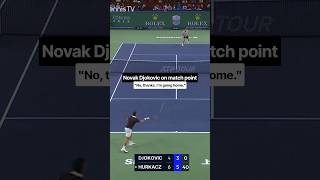 😅 Very rare to see Novak Djokovic doing that on match point | Shanghai  🎥 @tennistv @ATPTour