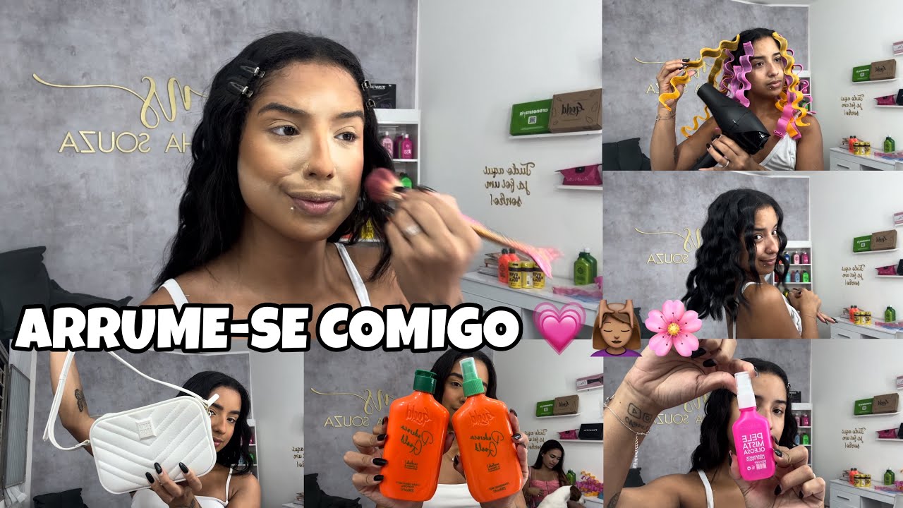 ARRUME-SE COMIGO PARA SAIR 💗 | make, look, cabelo, acessórios, perfume…
