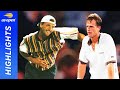 Goran Ivanisevic vs Stefan Edberg Highlights | 1996 US Open Quarterfinal