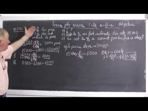 1/2 Lectia 385 - Rezolvam probleme cu procente - Tema la matematica din manual - Clasa 6