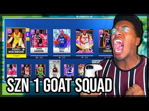 MY END OF SEASON 1 GOAT SQUAD REVEAL + GAMEPLAY.......NBA 2k22 MyTEAM