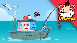 A Fishing Boat with Holes | Easy Clean Repair Shop | Cartoons | REDMON
