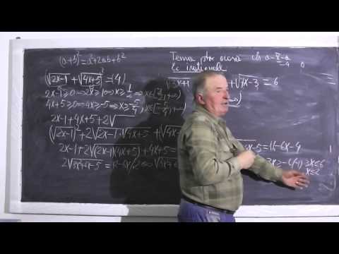 1/2 Lectia 419 - Ecuatii irationale (cu radicali) - Exercitii - Tema la matematica - Clasa 10