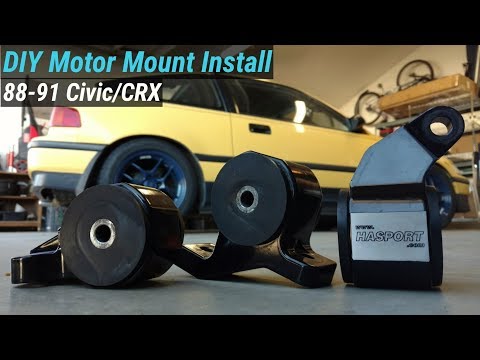 How To Install Motor Mounts - Honda Civic CRX 88-91 (Hasport or OEM)