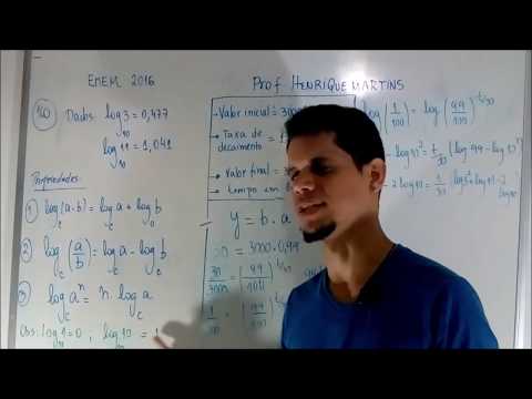 Questão 160 - ENEM 2016 - Aplicações de Logaritmos