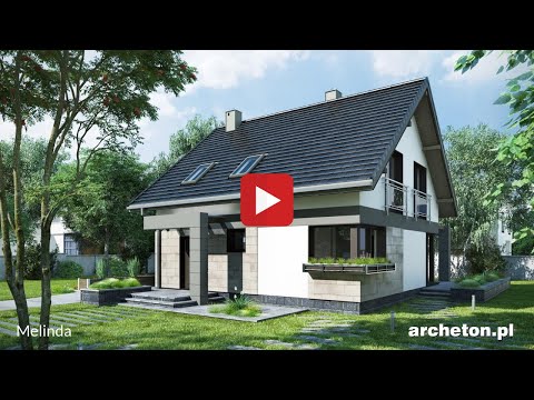 Projekt domu Melinda - archeton.pl - z użytkowym poddaszem 133,0 m2