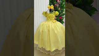 Vídeo de Vestido Longo Infantil Carol Amarelo