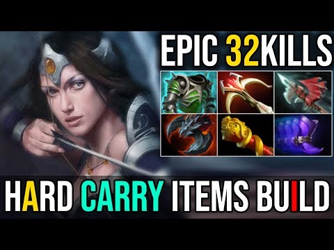 HARD CARRY ITEMS BUILD [Mirana] Satanic+AC 32Kills With Perfect Arrow By Sumail 7.19 Dota 2 FullGame