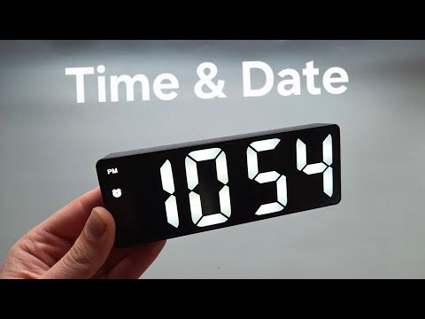 Part of a video titled How to Set Time & Date on LED Digital Clock With Alarm ... - YouTube