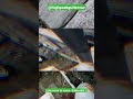 Clearing a soiled gutter over a lean-to with the gutter vac