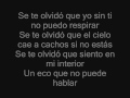 Se Te Olvidó - Kalimba - CON LETRA 