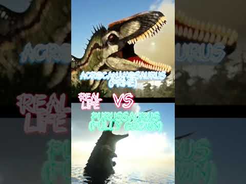 ACROCANTHOSAURUS VS PURUSSAURUS #EDIT #dinosaur #crocodile