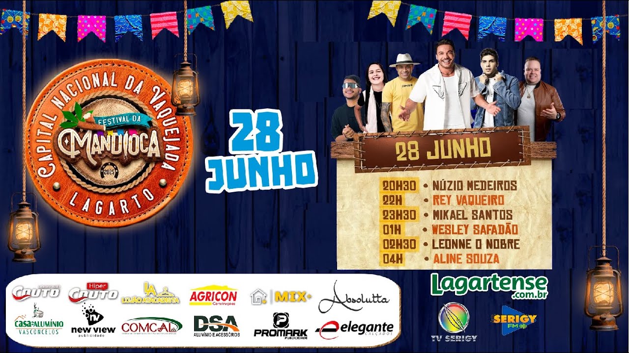 AO VIVO Festival da Mandioca 2025 | 4º Noite #núzio  ,#wesleysafadao  ,#reyvaqueiro