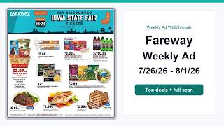 Fareway Weekly Ad (7/26/26 - 8/1/26) Top 10 Deals