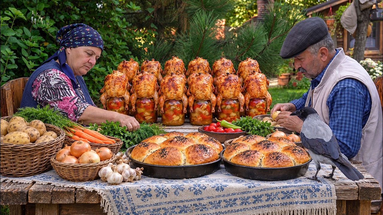Jar-Roasted Chicken with Vegetables | Rustic Village Cooking 🥕🌿