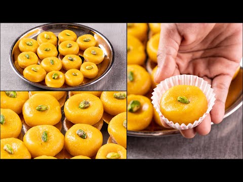 BESAN PEDA | BESAN BARFI | SWEET RECIPE | BESAN COCONUT PEDA | BESAN MILK PEDA | GRAM FLOUR BARFI